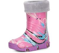 Ladeheid Kinder Mädchen Jungen Gummistiefel Gefüttert Swk33 (Violett Muster-33, 29/30 EU)