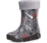 Ladeheid Kinder Mädchen Jungen Gummistiefel Gefüttert Swk40 (Dunkelgrau Spinnen 40, 21/22 EU)