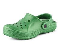Ladeheid Kinder Mädchen Jungen leichte Eva Clogs Gartenclogs Gartenschuhe KL055 (Smaragdgrün, 35 EU)