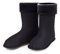 Ladeheid Kinder Mädchen Jungen Wärmende Stiefelsocken für Gummistiefel Innenschuh KL045 (Schwarz, 23 EU)