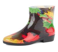 Ladeheid Kurze Gummistiefel Damen Elegant Regenstiefel Damen mit Muster LAZT201802 (Muster-19, 38 EU)