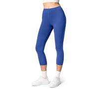 Ladeheid Leggings Damen 3/4 Baumwolle bequem und atmungsaktiv Capri Leggings Damen für Sommer LA40-132 (Kobalt, L)