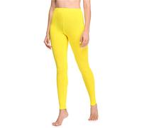Ladeheid Leggings Damen aus Baumwolle Bequeme und Lange Leggins für Frauen für Frühling Sommer Herbst Winter Saison LA40-133 (Gelb, XS)
