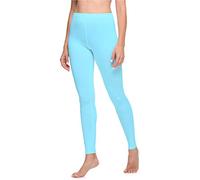 Ladeheid Leggings Damen aus Baumwolle Bequeme und Lange Leggins für Frauen für Frühling Sommer Herbst Winter Saison LA40-133 (Türkis, M)