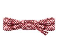 Ladeheid Qualitäts-Schnürsenkel, Rundsenkel für Arbeitsschuhe und Trekkingschuhe aus 100% Polyester, ø 5 mm, 27 Farben, Längen 70-220 cm (Rot/Weiss, 80 cm/ø 5 mm)