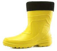 Ladeheid Thermo Eva Gummistiefel Damen gefüttert wasserdichte und federleichte Regenstiefel Damen LA-800-2017 (Dunkelgelb/Schwarz, 39 EU)