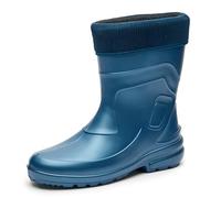 Ladeheid Thermo Eva Gummistiefel Damen gefüttert wasserdichte und federleichte Regenstiefel Damen LA-800-2017 (Metal Blau/Navy, 41 EU)
