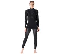 Ladeheid Thermounterwäsche Damen Set Langarm Shirt Lange Unterhose Thermoaktiv LAGI006 (Schwarz/Graphite, S)