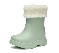 Ladeheid x Camminare Kinder Gummistiefel aus leichtem EVA warm gefüttert wasserdicht und sicher geführt durch rutschfeste Sohle ideal für kalte Tage und Schnee LA-CA-19 (Oliv, 32/33 EU)