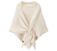 Ladiery dreieckstuch damen schal dreieckstuch damen winter herbst Uni & Colorblock Wärmeschal aus Wolle für das ganze Jahr (Solid milky white)