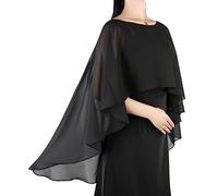 Ladiery Sheer Chiffon Capes Weiche Capelets für Frauen, leichte Tücher und Wraps für Abendpartykleider
