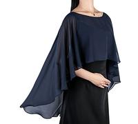 Ladiery Sheer Chiffon Capes Weiche Capelets für Frauen, leichte Tücher und Wraps für Abendpartykleider