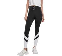 Urban Classics Leggings Arrow – High-Waist – Damen Schwarz/Weiß Größe S