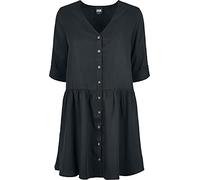 Ladies Babydoll Shirt Dress Black M
