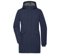 Ladies' Business Parka Klassischer, wattierter Parka mit angeschnittener Kapuze blau, Gr. L