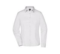 Ladies' Business Shirt Long-Sleeved Klassisches Shirt aus strapazierfähigem Mischgewebe weiß, Gr. XL