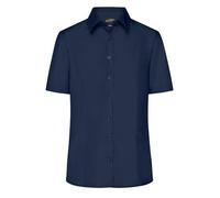 Ladies' Business Shirt Short-Sleeved Klassisches Shirt aus strapazierfähigem Mischgewebe blau, Gr. L