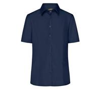 Damen Business-Bluse kurzarm "JN643" - James & Nicholson Navy M
