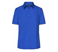 Ladies' Business Shirt Short-Sleeved Klassisches Shirt aus strapazierfähigem Mischgewebe blau, Gr. XXL