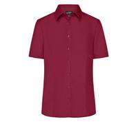 Damen Business-Bluse kurzarm "JN643" - James & Nicholson Wine 3XL