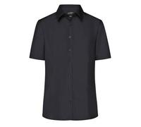 Damen Business-Bluse kurzarm "JN643" - James & Nicholson Black M