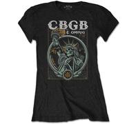 Ladies CBGB Liberty offiziell Frauen T-Shirt Damen (X-Large)