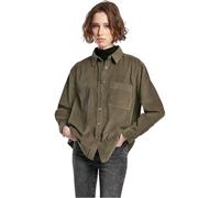 Urban Classics Ladies Corduroy Oversized Shirt in Gr. L in Olive