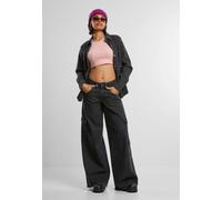 Urban Classics - Ladies Denim Black Washed - Hemd - Schwarz - XS - 98% Baumwolle, 2% Elastan Schwarz XS