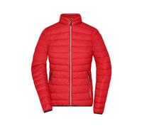Ladies' Down Jacket Leichte Daunenjacke im klassischen Design rot/grau, Gr. L