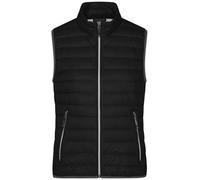 Ladies' Down Vest Leichte Daunenweste im klassischen Design schwarz/grau, Gr. XL