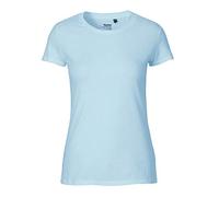 Neutral Bio-Damen-T-Shirt mit Rundhalsausschnitt Hellblau Gr. XL