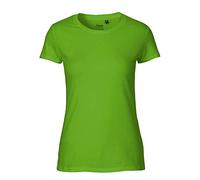 Neutral Damen enganliegendes T-Shirt – Bio-Fairtrade-Baumwolle – Limette XL