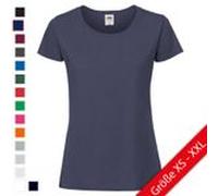 LADIES ICONIC 195 RINGSPUN PREMIUM T | Damen T-Shirt 100% Baumwolle – Rundhals, Kurzarm, bis 60° waschbar, ideal für Freizeit & Arbeit graumeliert M