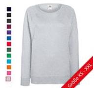 LADIES LIGHTWEIGHT RAGLAN SWEAT | Leichtes Damen Sweatshirt Raglan Fit – Femininer Schnitt mit Seitennähten, Baumwolle/Polyester Mix deep navy 2XL