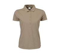 Tee Jays Damen Luxury Stretch Polo – Kurzarm, Bio-Baumwolle – Braun M