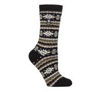 Ladies Nordic Socks | Heat Holders Lite | Leichte Thermo-Wintersocken für Frauen - Schwarz/Olive EU 37 - 42