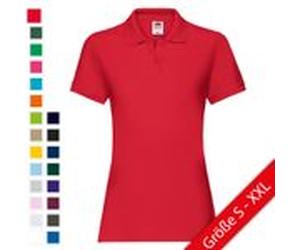 LADIES PREMIUM POLO | Damen Poloshirt aus 100% Baumwolle, Feminine Passform, Kurzarm, Seitenschlitze, Ideal für Freizeit & Business weiß 2XL