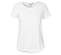 Neutral Bio-Damen-T-Shirt mit Roll-Up-Ärmeln, weiß, Gr. L