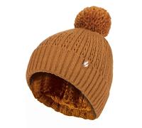 Ladies Thermal Cable Beanie Hat | Heat Holders | Winter Knitted Pom Pom Hat | Soft Ribbed Bobble Hat - Senf Einheitsgröße