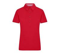 James & Nicholson Damen Trachtenpoloshirt JN715, rot/weiß, Größe L (Arbeitshemd & Arbeitsshirt)