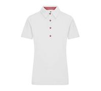 Ladies' Traditional Polo Klassisches Polo im Trachtenlook weiß/rot, Gr. XL