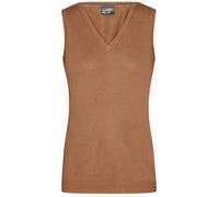 Ladies' V-Neck Pullunder Klassischer Baumwoll-Pullunder braun, Gr. XS