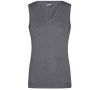 Ladies' V-Neck Pullunder Klassischer Baumwoll-Pullunder grau, Gr. XS