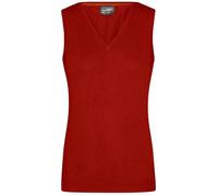 Ladies' V-Neck Pullunder Klassischer Baumwoll-Pullunder rot/weinrot, Gr. XS