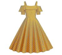 Lady Retro Polka Dot Swing Dress 50s 60s Rockabilly Cocktail Evening Party Dress PKJY15509S