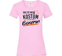 Lady-Shirt Das ist Mein Kostüm ich Bin eine Boxerin Karneval Fasching Kostüm Verkleidung, rosa, L