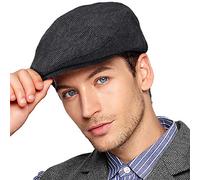 LADYBRO Herren Ivy Gatsby Newsboy Cap - Klassische Wollmischung Tweed Flat Cap Cabbie Hat Herren