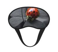 Ladybug Gänseblümchen-Druck, verstellbare Augenabdeckung zum Schlafen, bequeme, druckfreie und atmungsaktive Schlafmasken