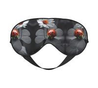 Ladybug Gänseblümchen-Schlafmaske, elastisches Band, Reisen und Nickerchen, weiche Augenabdeckung, Augenschutz für Reisen, Yoga, Nickerchen