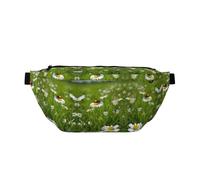 Ladybug Gürteltasche mit Gänseblümchen-Aufdruck, groß, für Damen, Herren, Reisen, Workout, Gürteltasche